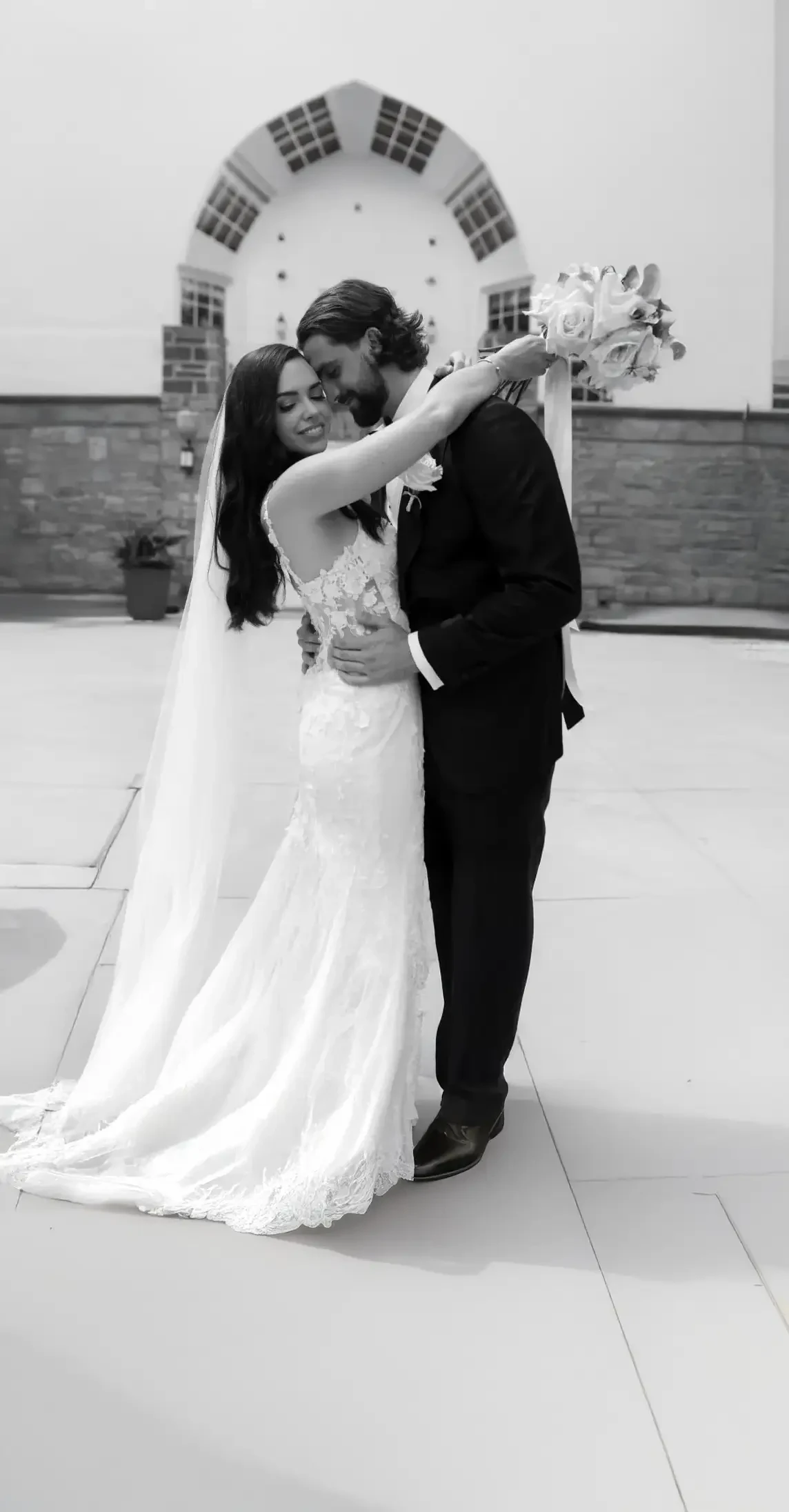 a bride and groom
