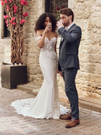 Rebecca Ingram #ADELINE (25RK278A01) #2 Ivory (gown with Natural Illusion) thumbnail