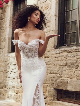 Rebecca Ingram #ADELINE (25RK278A01) #3 Ivory (gown with Natural Illusion) thumbnail