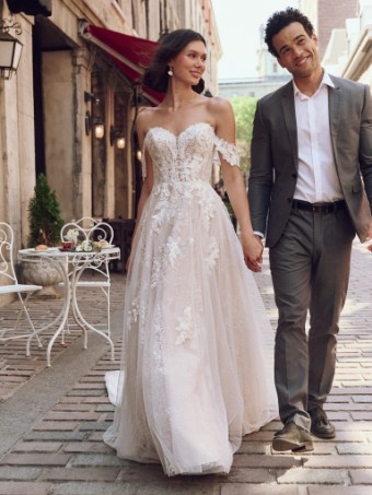 Rebecca Ingram #JALISSA (25RC318A01) #2 All Ivory (gown with Ivory Illusion) thumbnail