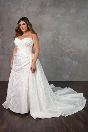 Essense of Australia #D4300 -  Satin Jaquard #3 Ivory thumbnail