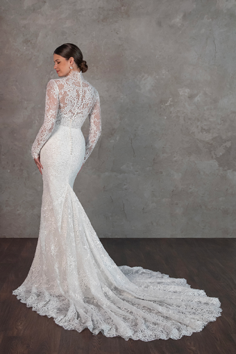Essense of Australia #D4294 #1 (IV-RM) IVORY LACE AND TULLE OVER RUM GOWN thumbnail