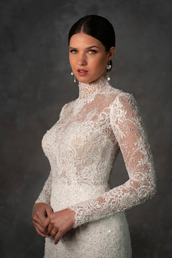 Essense of Australia #D4294 #2 default (IV-RM) IVORY LACE AND TULLE OVER RUM GOWN thumbnail
