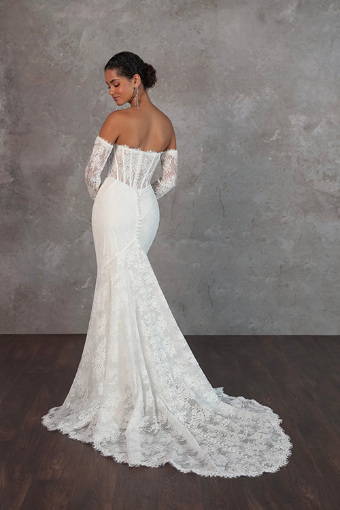 Essense of Australia #D4287 - Unlined Dress Only #1 (IV-IVR) Ivory Lace and Tulle over Ivory Gown thumbnail