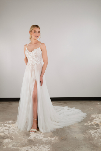 Essense of Australia #D3874 #0 default (IV-RM) IVORY LACE AND TULLE OVER RUM GOWN thumbnail