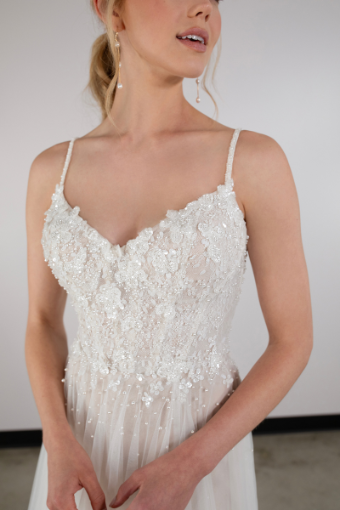 Essense of Australia #D3874 #2 (IV-RM) IVORY LACE AND TULLE OVER RUM GOWN thumbnail