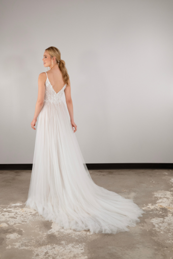 Essense of Australia #D3874 #1 (IV-RM) IVORY LACE AND TULLE OVER RUM GOWN thumbnail