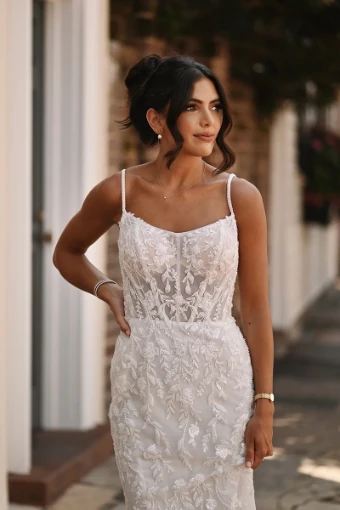 Essense of Australia #D3883 #0 default (IV-IV) Ivory Lace and Tulle over Ivory Gown thumbnail