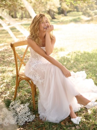 Rebecca Ingram #ANGIE (25RK903A01) #3 Ivory/Silver Accent over Blush thumbnail