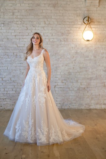 Essense of Australia #7546CQLS #1 (IV-IV) Ivory Lace and Tulle over Ivory Gown thumbnail