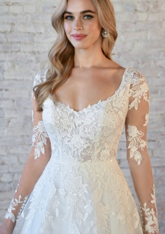 Essense of Australia #7546CQLS #3 (IV-IV) Ivory Lace and Tulle over Ivory Gown thumbnail