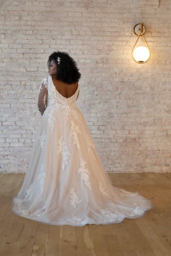 Essense of Australia #7546CQLS #5 default (IV-IV) Ivory Lace and Tulle over Ivory Gown thumbnail