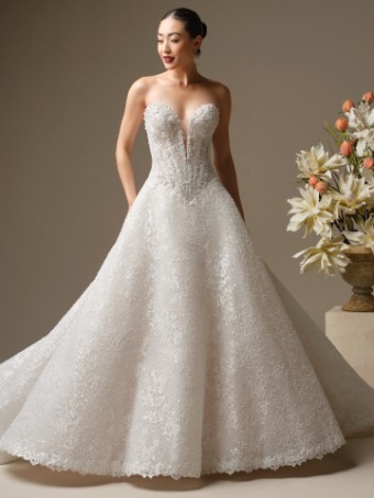 Sottero & Midgley #ANGELICA (26SZ476B01 ) #0 default All Ivory (gown with Ivory Illusion) thumbnail