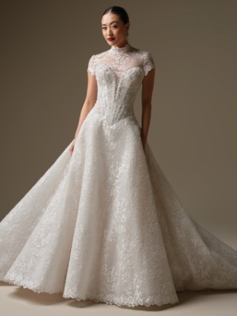 Sottero & Midgley #ANGELICA (26SZ476B01 ) #4 All Ivory (gown with Ivory Illusion) thumbnail