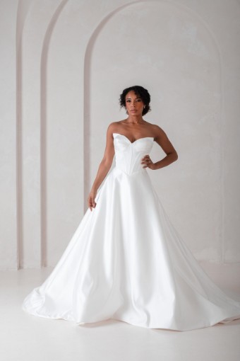 Ritzy Gowns Collection 5 #SW005 - Satin, Train 100cm #0 default Light Ivory thumbnail