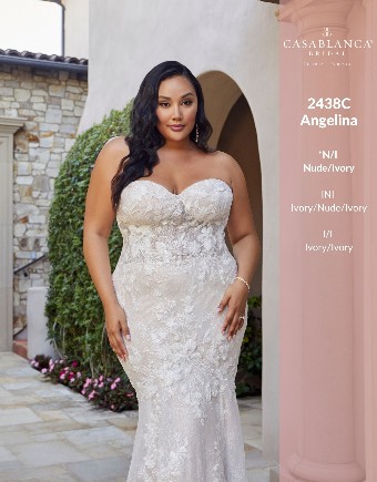 Casablanca Bridal #2438 - Angelina #2 Ivory/Nude thumbnail