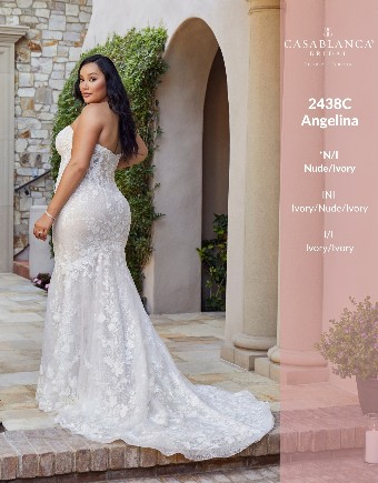 Casablanca Bridal #2438 - Angelina #3 Ivory/Nude thumbnail