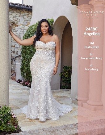 Casablanca Bridal #2438 - Angelina #1 Ivory/Nude thumbnail