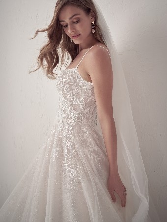 Maggie Sottero #CASEY (22MC926A01 - Unlined Bodice, Glitter Tulle 3) #0 default Ivory (gown with Natural Illusion) thumbnail