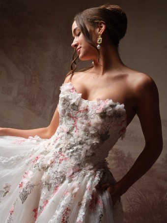 Maggie Sottero #BENTON (F6MK124A01) #3 All Ivory (gown with Ivory Illusion) thumbnail