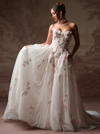 Maggie Sottero #BENTON (F6MK124A01) #2 All Ivory (gown with Ivory Illusion) thumbnail