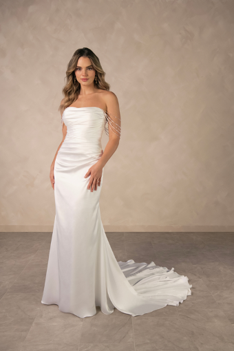 Essense of Australia #D4607 #0 default (IV-PL) Ivory Gown w Porcelain Tulle Illusion thumbnail