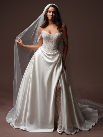 Sottero & Midgley #RUMI (F6SS023A01) #0 default All Ivory (gown with Ivory Illusion) thumbnail