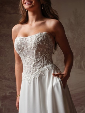 Rebecca Ingram #HAZEL (F6RK109A01 ) #1 All Ivory (gown with Ivory Illusion) thumbnail