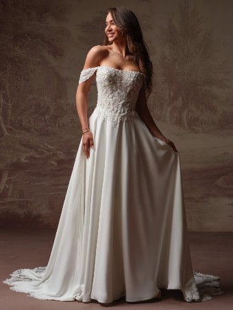 Rebecca Ingram #HAZEL (F6RK109A01 ) #2 All Ivory (gown with Ivory Illusion) thumbnail