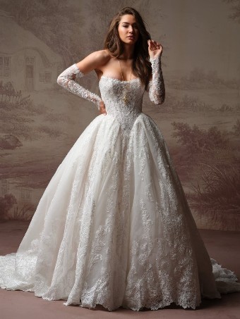 Sottero & Midgley #YESENIA (F6SZ066A01) #2 All Ivory (gown with Ivory Illusion) thumbnail