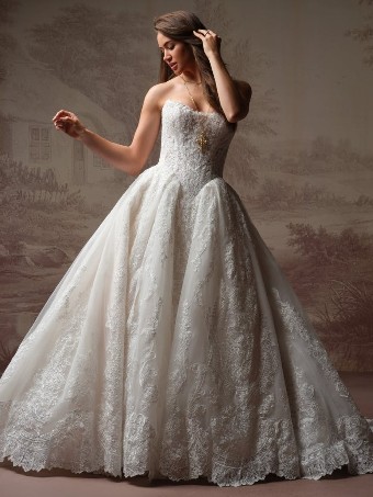 Sottero & Midgley #YESENIA (F6SZ066A01) #0 default All Ivory (gown with Ivory Illusion) thumbnail