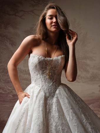 Sottero & Midgley #YESENIA (F6SZ066A01) #1 All Ivory (gown with Ivory Illusion) thumbnail