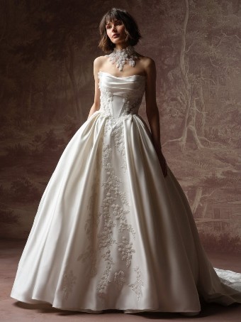 Sottero & Midgley #BURKE LANE (F6SS078A01) #0 default All Ivory (gown with Ivory Illusion) thumbnail