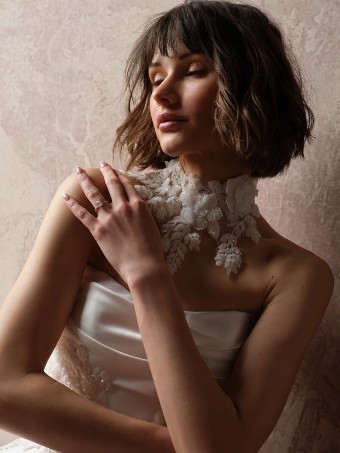 Sottero & Midgley #BURKE LANE (F6SS078A01) #3 All Ivory (gown with Ivory Illusion) thumbnail