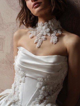 Sottero & Midgley #BURKE LANE (F6SS078A01) #2 All Ivory (gown with Ivory Illusion) thumbnail