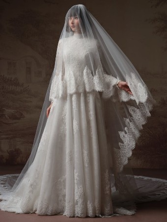 Maggie Sottero #DOMINIQUE (F6MK100A01) #4 default All Ivory (gown with Ivory Illusion) thumbnail