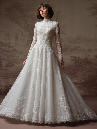 Maggie Sottero #DOMINIQUE (F6MK100A01) #0 default All Ivory (gown with Ivory Illusion) thumbnail