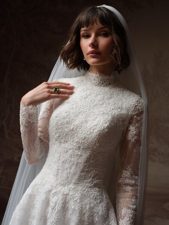 Maggie Sottero #DOMINIQUE (F6MK100A01) #3 All Ivory (gown with Ivory Illusion) thumbnail