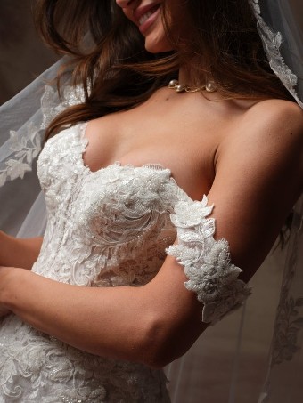 Maggie Sottero #KATE (F6MK014A01) #1 All Ivory (gown with Ivory Illusion) thumbnail