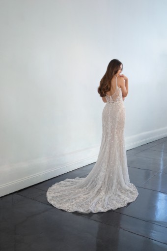 Martina Liana #1510 #7 (IV-RUM) Ivory Lace and Tulle over Rum Gown thumbnail