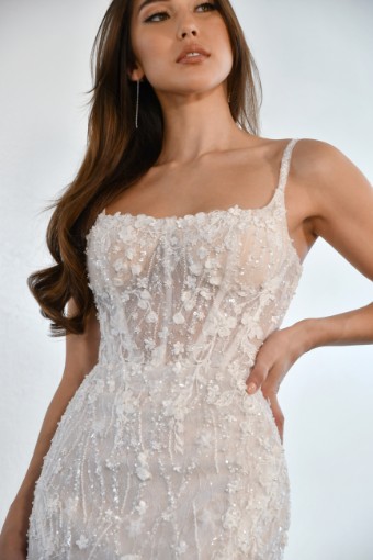 Martina Liana #1510 #8 default (IV-RUM) Ivory Lace and Tulle over Rum Gown thumbnail