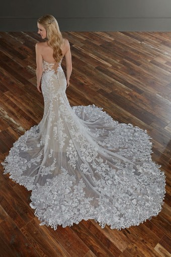 Martina Liana #1103 #2 Ivory Lace and Tulle over Ivory Gown with Porcelain Tulle Illusion thumbnail