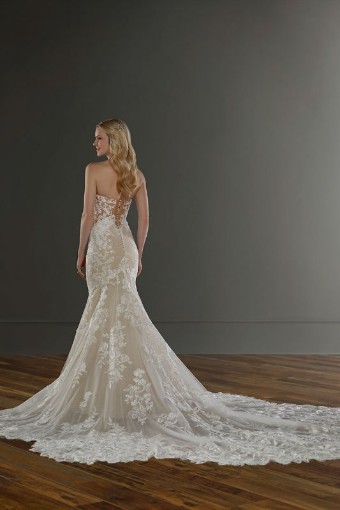Martina Liana #1103 #1 Ivory Lace and Tulle over Ivory Gown with Porcelain Tulle Illusion thumbnail