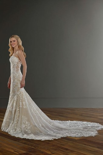 Martina Liana #1103 #3 default Ivory Lace and Tulle over Ivory Gown with Porcelain Tulle Illusion thumbnail