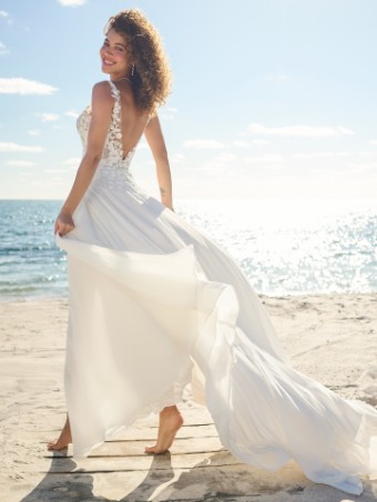 Rebecca Ingram #MAEVE (23RS705A01 - Unlined Bodice) #1 Ivory (gown with Natural Illusion) thumbnail