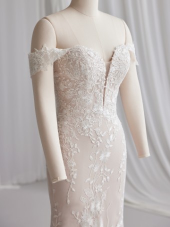 Rebecca Ingram #NELLY (23RK682A01) #4 Ivory over Nude (gown with Natural Illusion) thumbnail