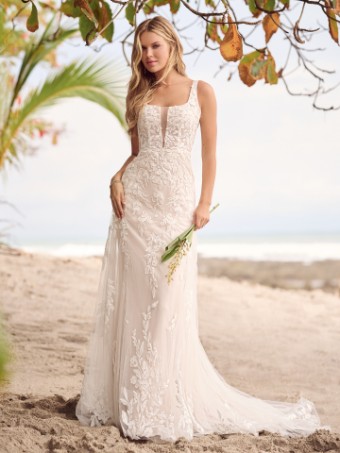 Rebecca Ingram #ALANIS (24RS246A01) #1 All Ivory (gown with Ivory Illusion) thumbnail