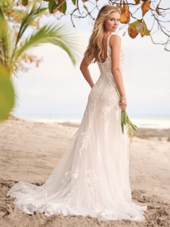 Rebecca Ingram #ALANIS (24RS246A01) #2 All Ivory (gown with Ivory Illusion) thumbnail