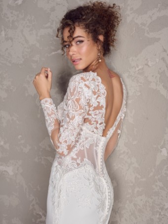 Rebecca Ingram #FELICIA (24RK147A01 - Unlined Bodice) #1 All Ivory (gown with Ivory Illusion) thumbnail