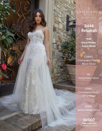 Casablanca Bridal #2444 - Rebekah #4 Ivory/Ivory/Silver thumbnail
